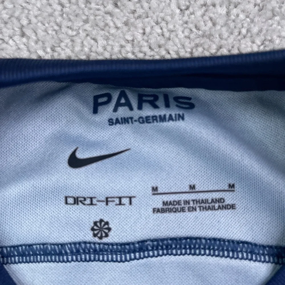 Paris Saint Germain Mbappe Jersey Mens Medium Blue Nike Dri Fit Soccer Futbol